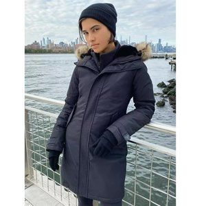 NWT TNA Summit Parka, Size M, navy blue
